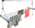 Quality Steel Ceiling Cloth Dryer Stand Cloth Drying Stand 5 Feet 4 Pipe